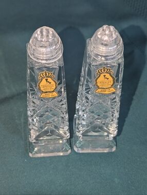 Imperlux Hand-Cut Lead Crystal Salt and Pepper Shakers
